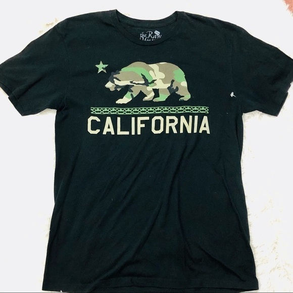 California graphic black short sleeve tee sz L - Picture 1 of 4